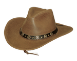 Henschel Dakota Cowhide Leather Western Hiker Hat