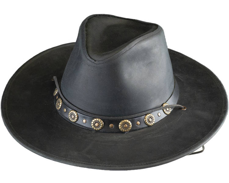 Henschel Dakota Cowhide Leather Western Hiker Hat