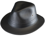 Stylish Henschel Leather Fedora Hat