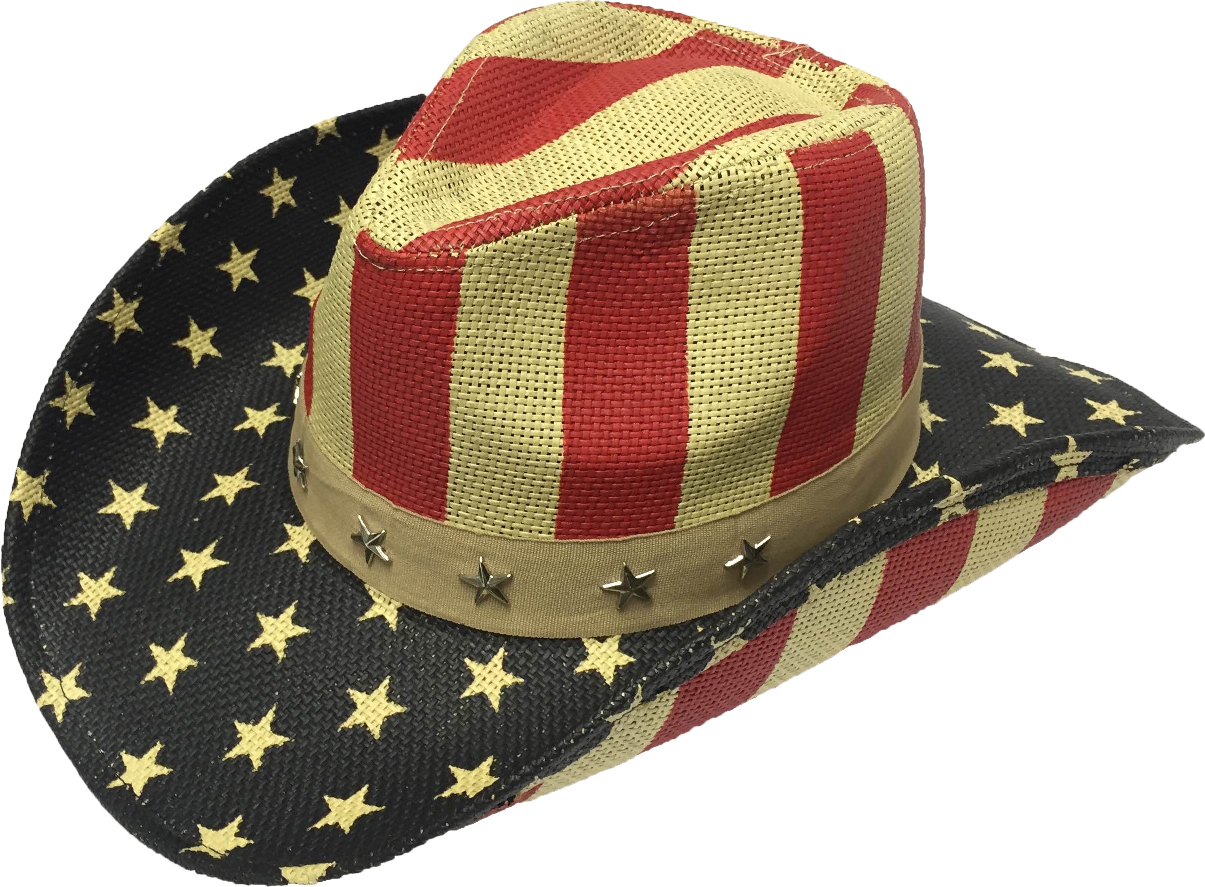 American Flag Straw Hat