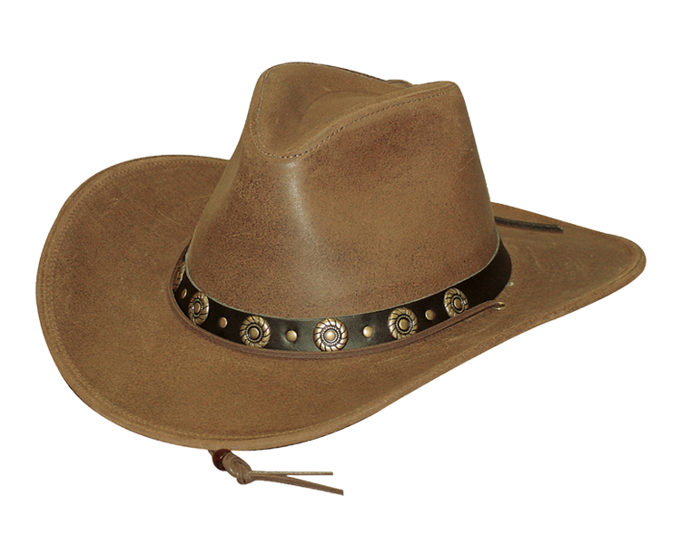 Henschel Dakota Cowhide Leather Western Hiker Hat