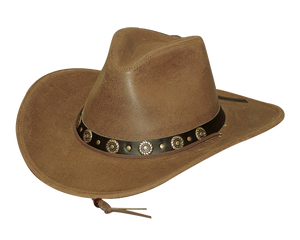 Henschel Dakota Cowhide Leather Western Hiker Hat