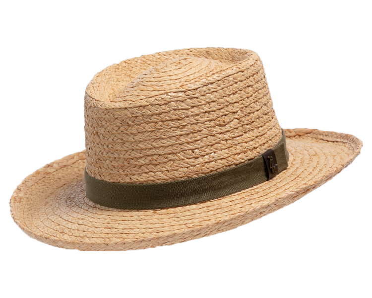 Organic Straw Boater Hat