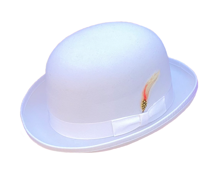 Henschel Felt Derby Hat With Feather