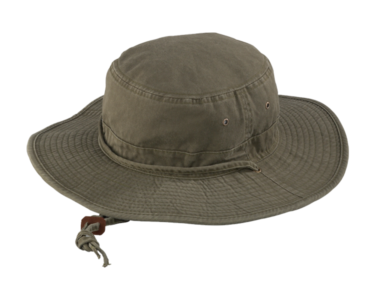 Wide Brimmed Washed Cotton Bucket Hat