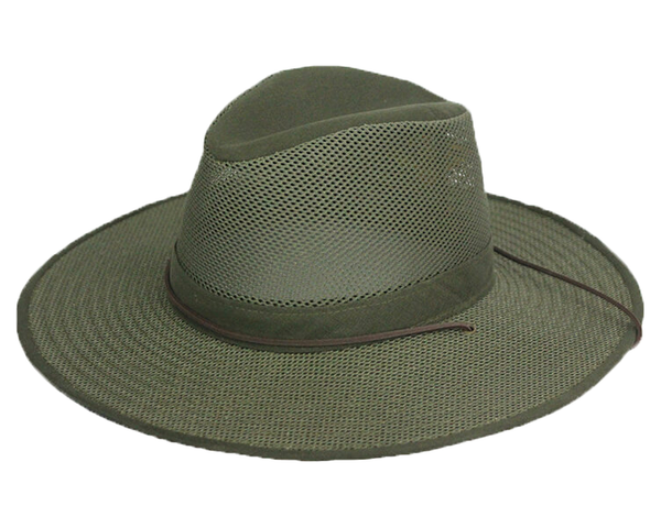 Aussie Breezer Grande Hat, M / Olive-Henschel Hat Company