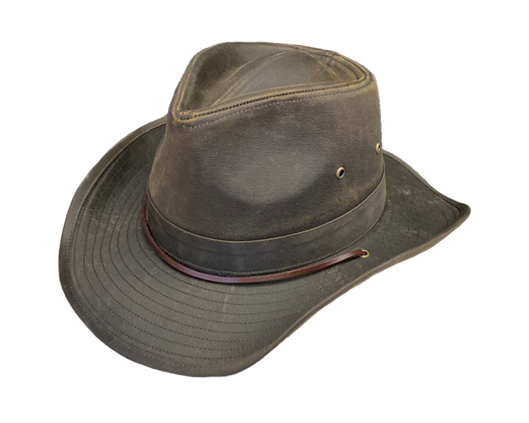 Waxed Cotton Outdoor Western Hat