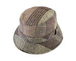 Italian Made Bucket Hat With Patchwork Pattern