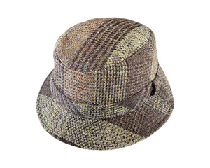 Italian Made Bucket Hat With Patchwork Pattern